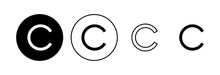 Copyright Icon Set. Copyright Symbols