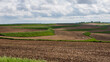 Contour farming in rural Iowa along the Loess Hills National Scenic Byway