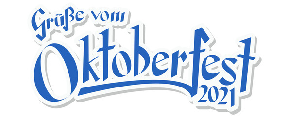 Wall Mural - Header with text Oktoberfest 2021