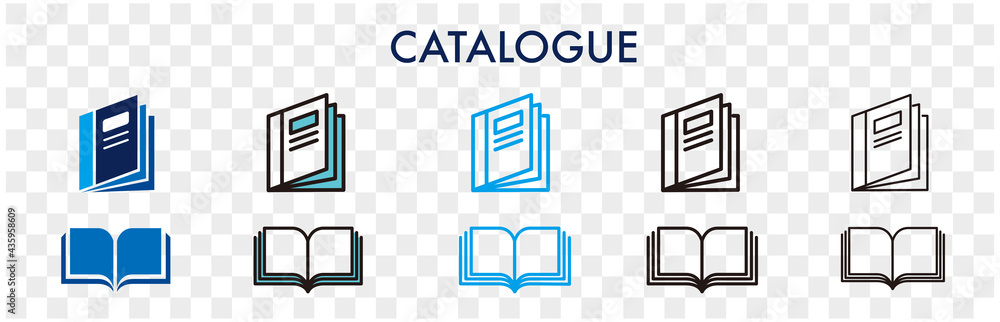 illustration of catalogue icon vector - obrazy, fototapety, plakaty 