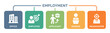 Employment icon set. Vector illustration