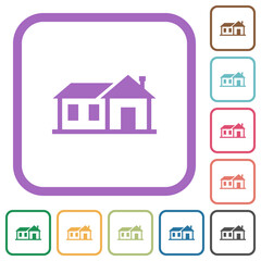 Poster - Family house simple icons