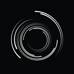 Wall Mural - lines in circle form . spiral vector illustration .technology round logo . design element . abstract