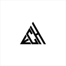 E C H Letter Logo Abstract Creative Design. E C H Unique Design