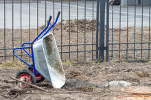 Small Wheelbarrow On The Construction Site