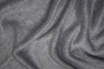 Wall Mural - Close up texture of fabric for coat. Gray woolen fabric. Gray background.