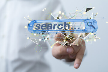 interface web application in hand