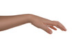 © New Africa - Child showing hand on white background, closeup