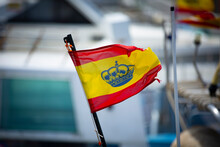 Spain Flag On A Ship