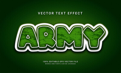 Wall Mural - Army 3d text style effect themed military uniform