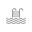 © pixelalex - Pool ladder line icon on white background