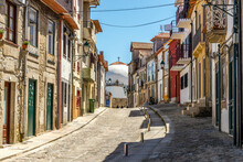 Charming Street Leading To Seaside Chapel In Vila Do Conde, Porto District, Portugal