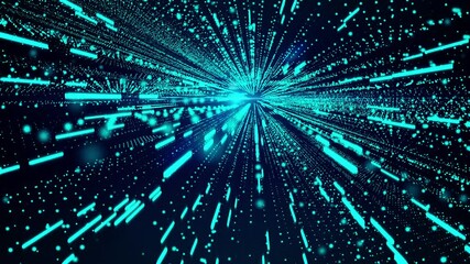 Aufkleber - Futuristic Grid Structure Frame  Virtual Reality Hologram Data Communication Concept. 4K Motion Graphic Scifi Future Construction Technology Background.