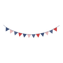 Sticker - garland with flags