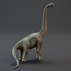 Sticker - Realistic 3D Render of Brachiosaurus Dinosaur