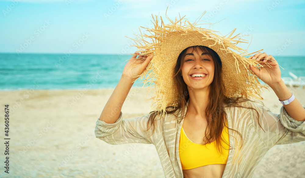 portrait happy bright summer woman with beautiful smile in  display picture 3