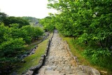 Fototapeta Most - Aerial view of Nakijinjo castle ruins and the stone wall in Okinawa, Japan - 日本 沖縄 今帰仁城跡 城壁