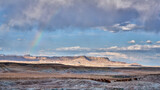 Fototapeta Na sufit - arid desert landscape with a rainbow in Utah near town of Green River
