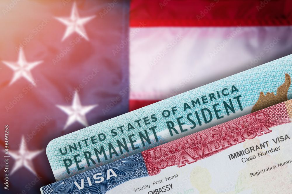 Immigration VISA United States of America. Green Card US Permanent ...