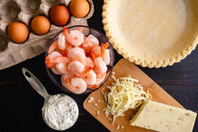 Shrimp Quiche Ingredients: Cooked Shrimp, Frozen Pie Crust, Eggs, And Cheese