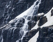 Icy waterfall in Svalbard， Norway