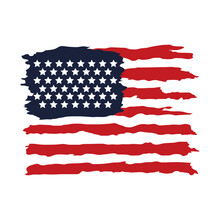 Grunge American Flag Strokes