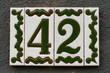 A house number - or the answer to all questions? 42