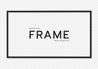 Wall Mural - minimal white pattern background black frame design