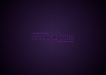 Wall Mural - hexagon pattern purple color background vignette design
