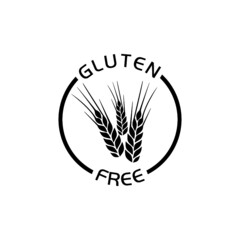 Wall Mural - Gluten free icon isolated on white background