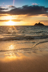 sunset on the beach