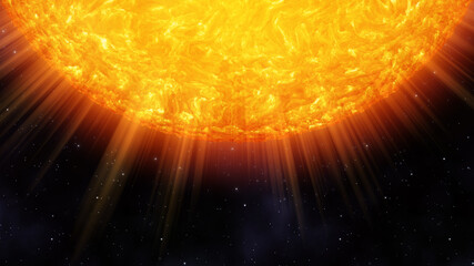 detailed sun in space