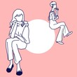 © marii - two young girls are socially distancing