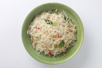 Homemade Rice Vermicelli Semiya Upma / Pulao -South Indian Breakfast