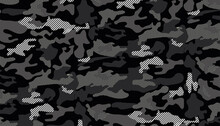Seamless Camouflage Abstract Pattern, Military Camouflage Repeat Pattern Design For Army Background, Printing Clothes, Fabrics, Sport T-shirts Jersey, Web Banners, Posters, Cards And Wallpapers