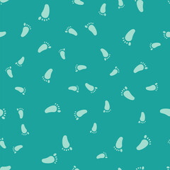 Sticker - Green Foot massage icon isolated seamless pattern on green background. Vector