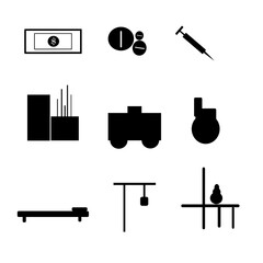 black and white icons set