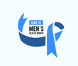 Men's health awareness month. Vector illustration
