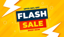 Flash Sale Yellow Banner Template