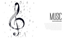 Musical Notes Background With Text Space