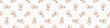 Seamless minimalist doodle flower border pattern. Calm earthy color edge banner. Simple modern scandi unisex baby design. Organic childish gender neutral masking tape design. Hand drawn floral trim.