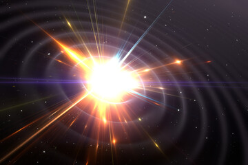 Wall Mural - gravitational waves of a core-collapse supernova explosion