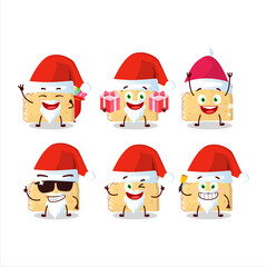 Sticker - Santa Claus emoticons with apple sandwich cartoon character