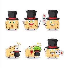 Wall Mural - A apple sandwich Magician cartoon character perform on a stage