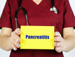Medical concept about Pancreatitis with phrase on the piece of paper.