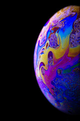 Wall Mural - Space nasa. Globe planet earth in galaxy universe with abstract sun on black background. Astronomical scientific concept.