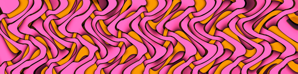 Wall Mural - Bright multicolor background. Blue violet wavy pattern.	
