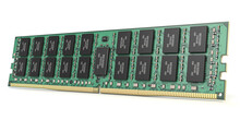 DDR Ram Computer Memory Module Isolated On White.