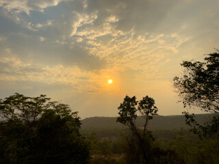 the sky at sunset