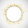 © asep17 - Gold confetti with circle paper for your text. Vector illustration